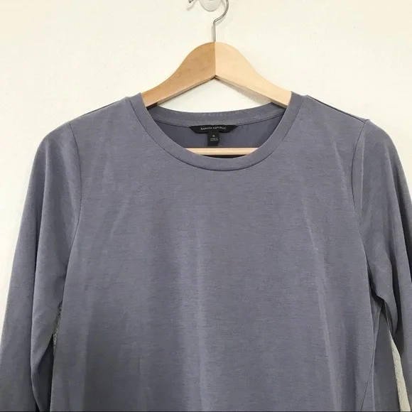 Banana Republic LS front tie sand wash top sz S - Picture 2 of 7